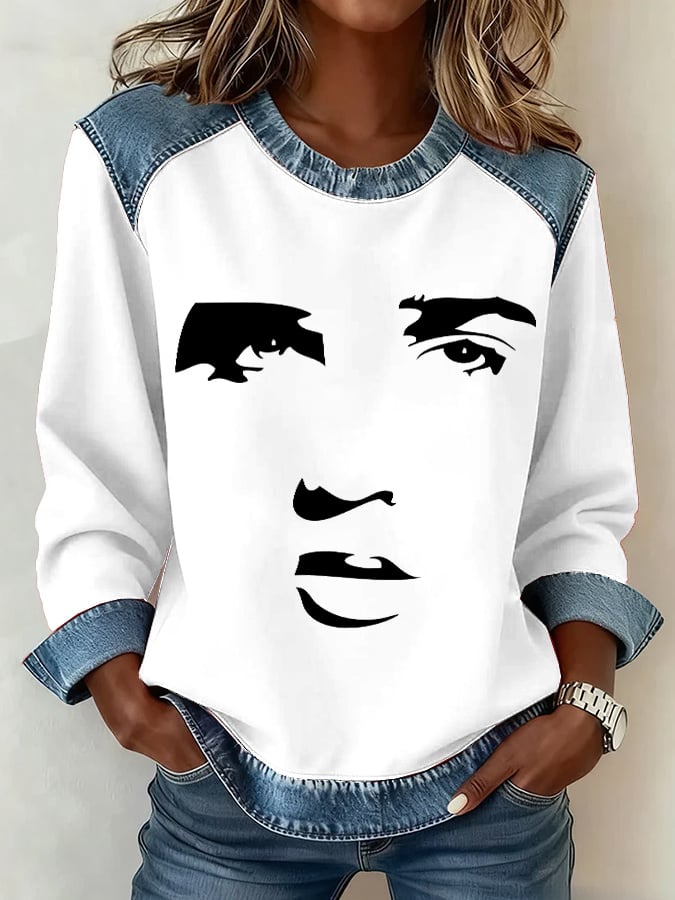 Women's King Of Rock Roll Printed Sweatshirt