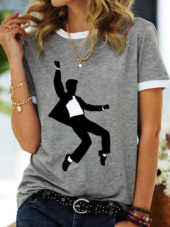 Women's Legendary Singer Actor Silhouette Casual Tee