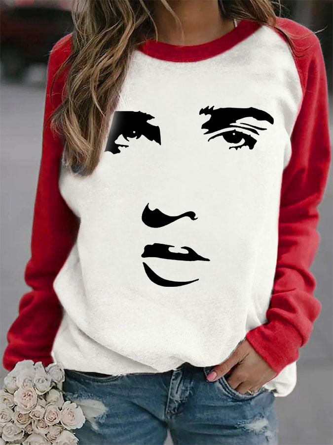 Women's Silhouette Print Souvenir Print Sweatshirt