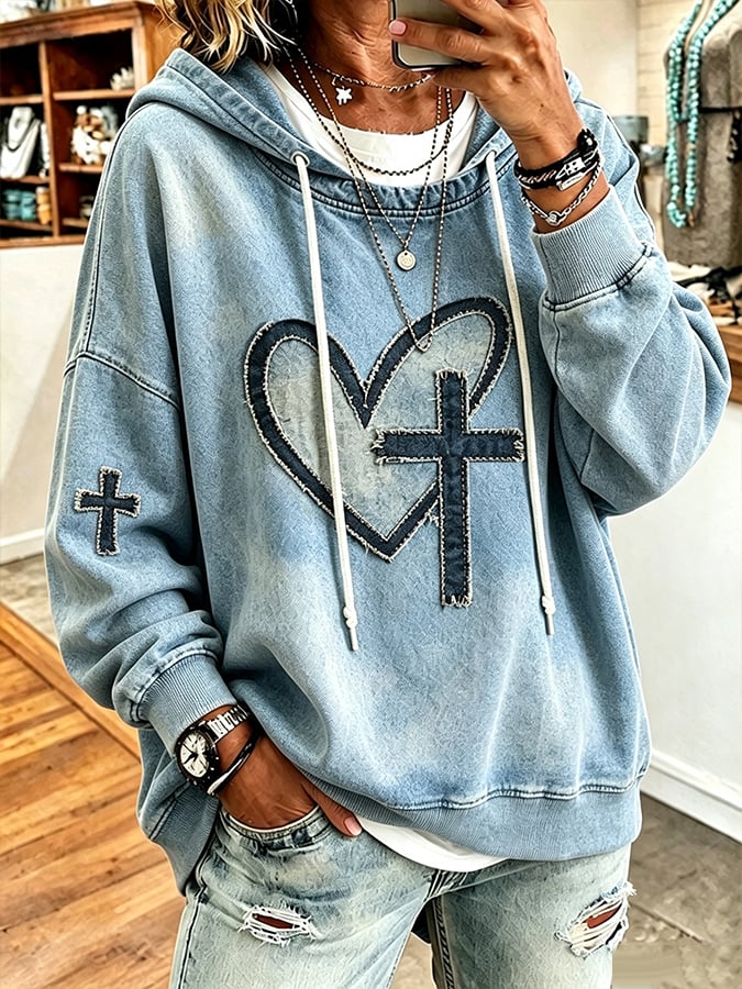 Women's Faith Pattern Hoodie