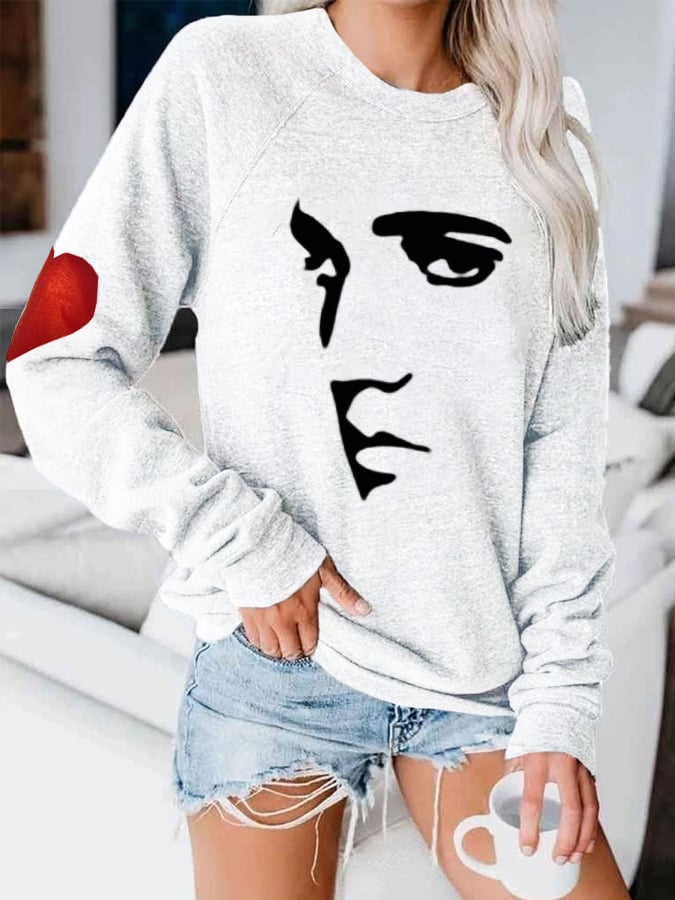 Women's Silhouette Print Souvenir Sweatshirt