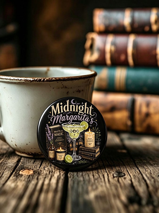 Unisex Midnight Margaritas Print Pin-back Button
