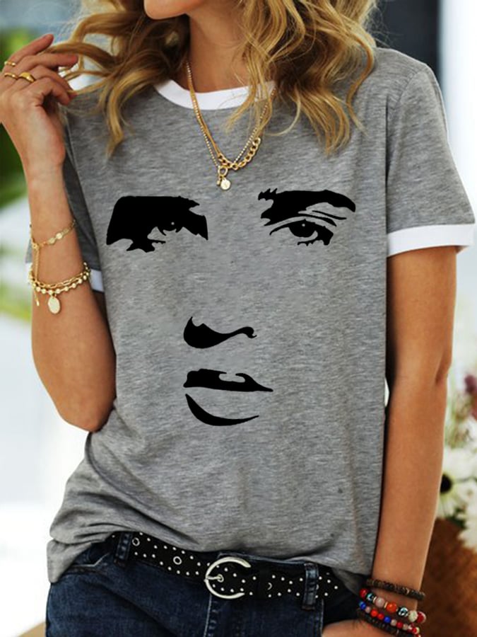 Women's Legendary Singer Actor Silhouette Casual Tee