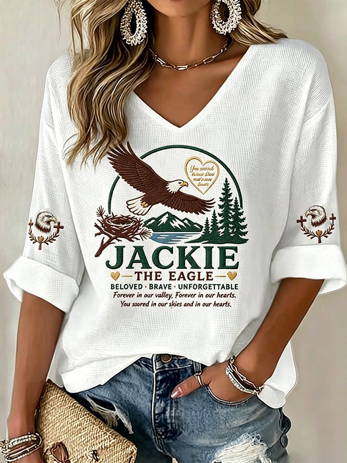 Retro In Loving Memory Of Jackie Rest In Peace Jackie Of Big Bear Valley A Legend. Forever In Our Hearts Print T-Shirt