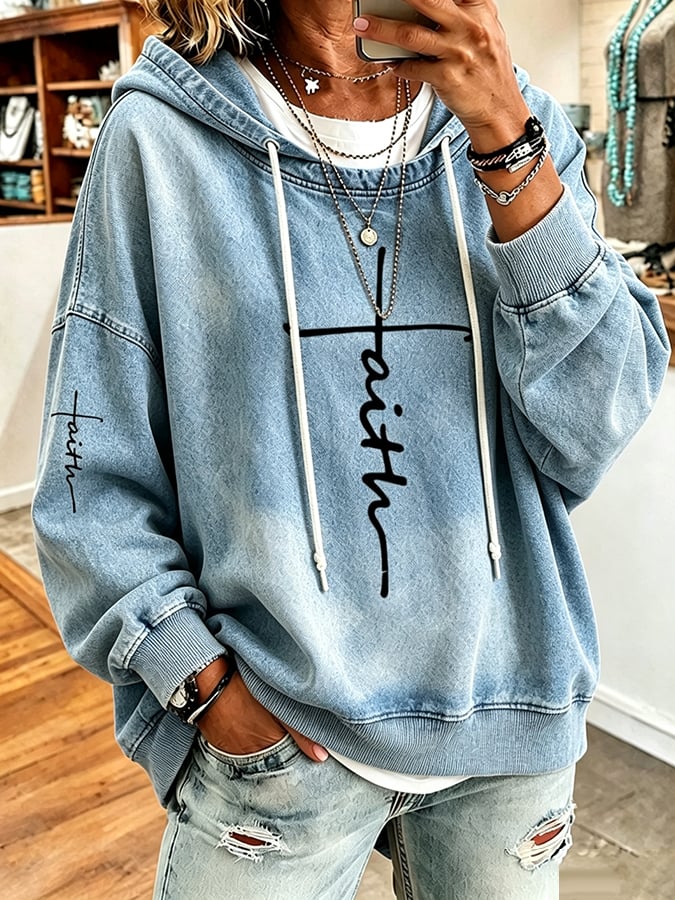 Women's Faith Over Fear Printing Top