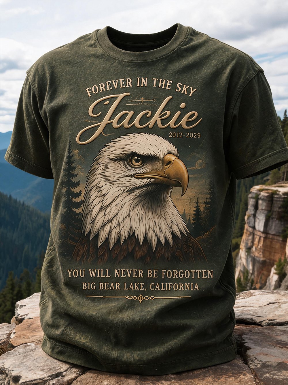 Men's "Fly Free Jackie" Print Short-Sleeve T-Shirt