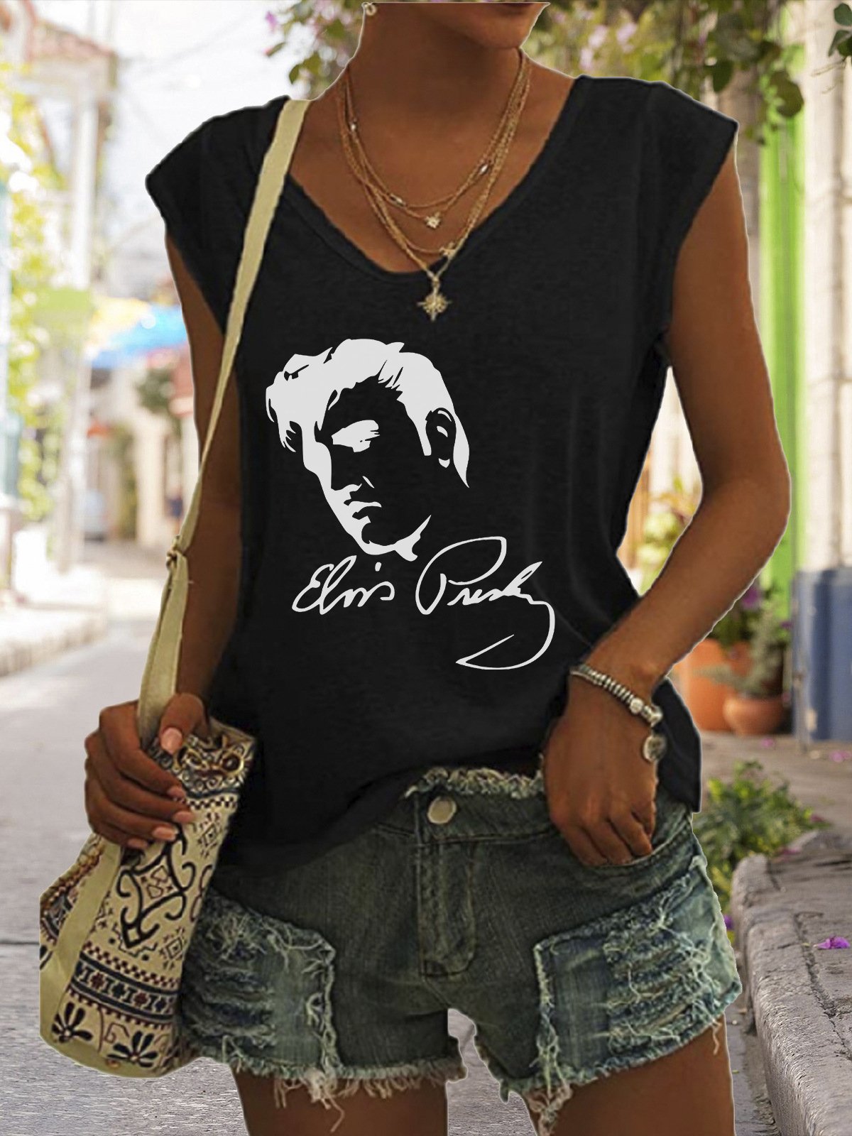 Women's V-Neck Sleeveless T-Shirt
