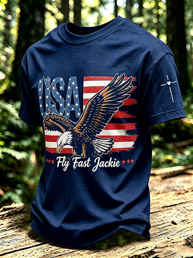 Men's Jackie and Shadow Print Short-Sleeve T-Shirt