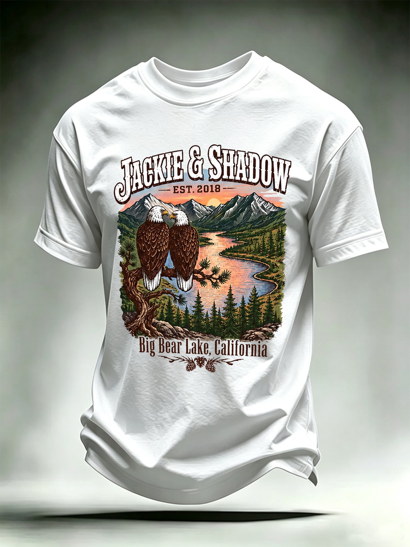 Men's JACKIE & SHADOW Print Crew-Neck T-Shirt