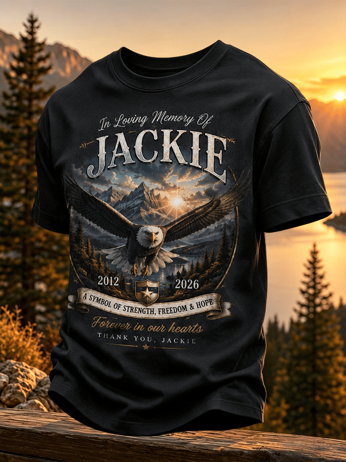 "Forever in my heart Thank you, Jackie" Print Men's Print T-Shirt