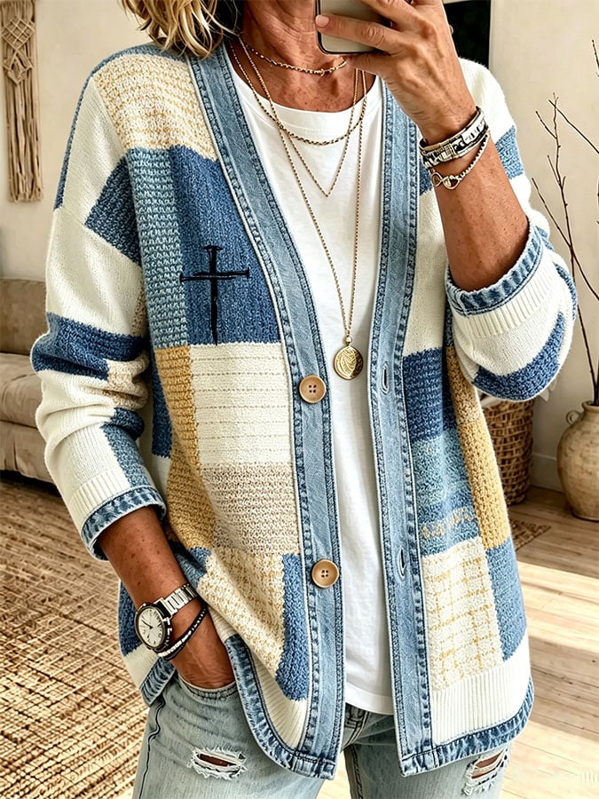 Women's Casual Printed Cardigan