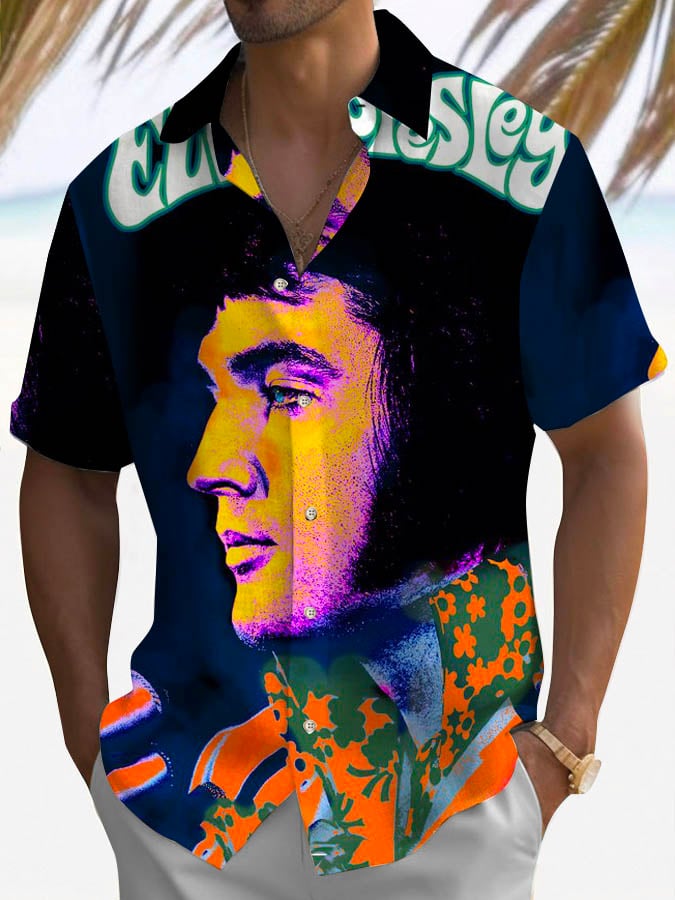 Vacation Music Short Sleeve Pocket Shirt