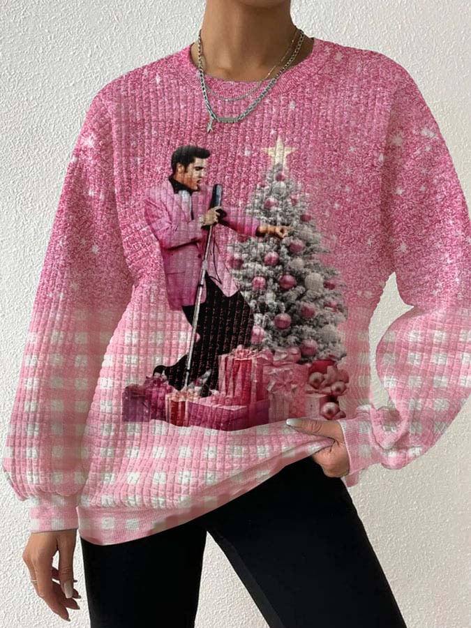 Women's Vintage Print Long Sleeve Sweatshirt