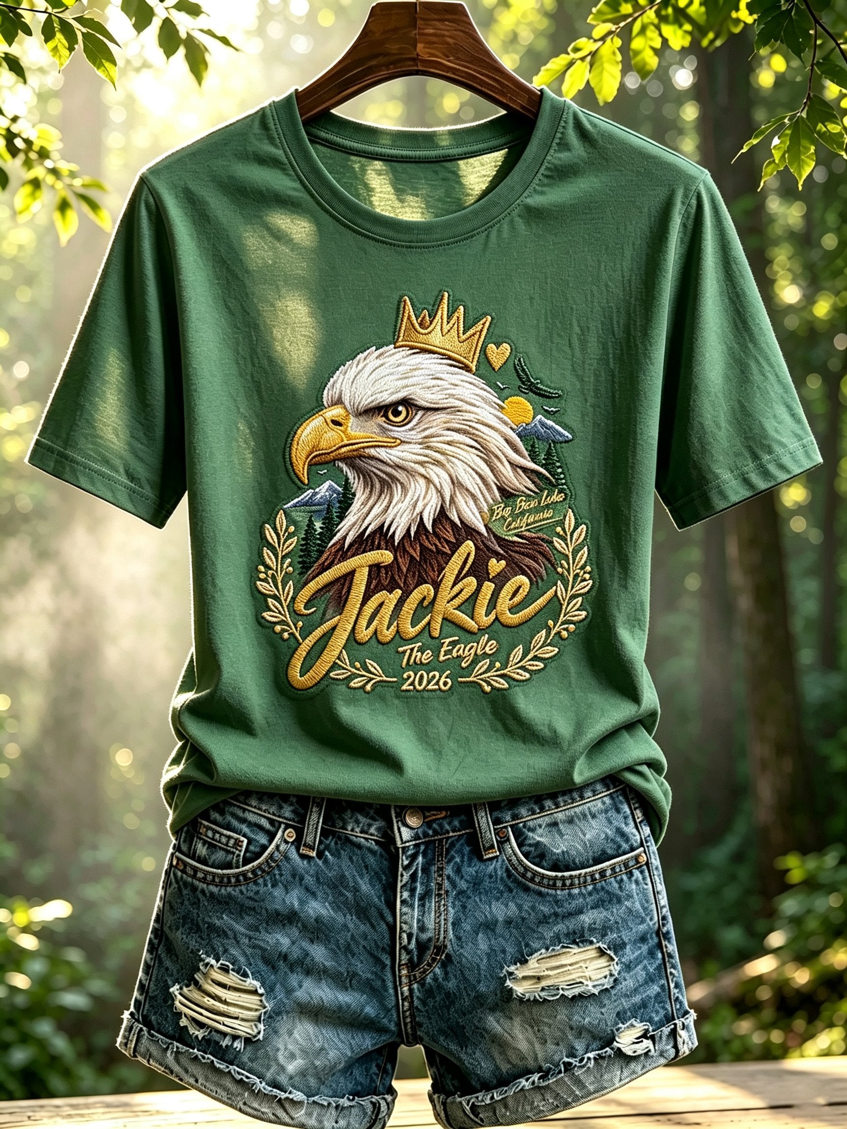 Women's Forever Over Big Bear, Fly Free Jackie Print Tee