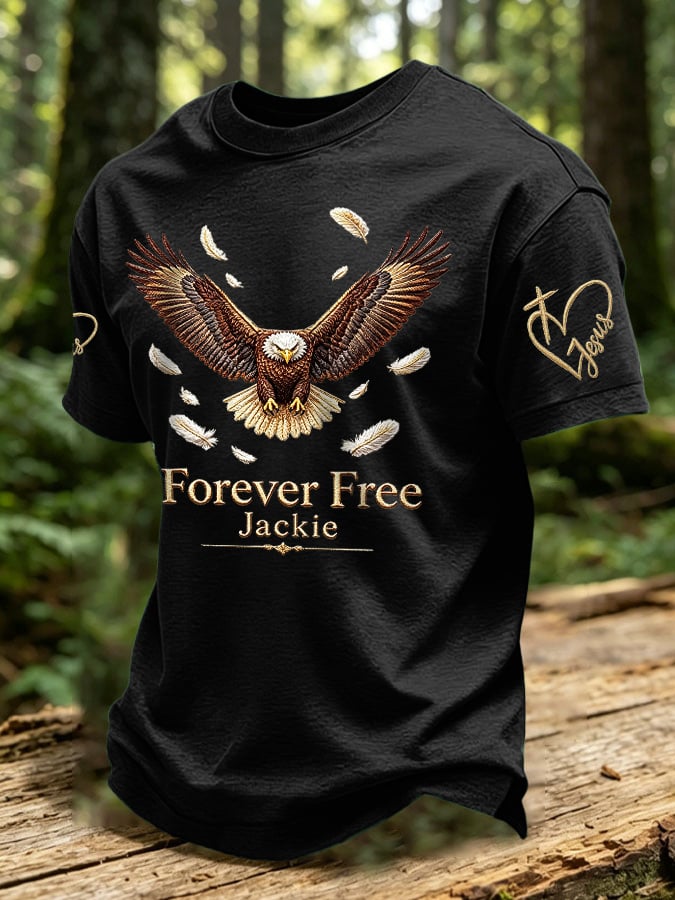 Men's Retro Forever Free Jackie Print T-Shirt