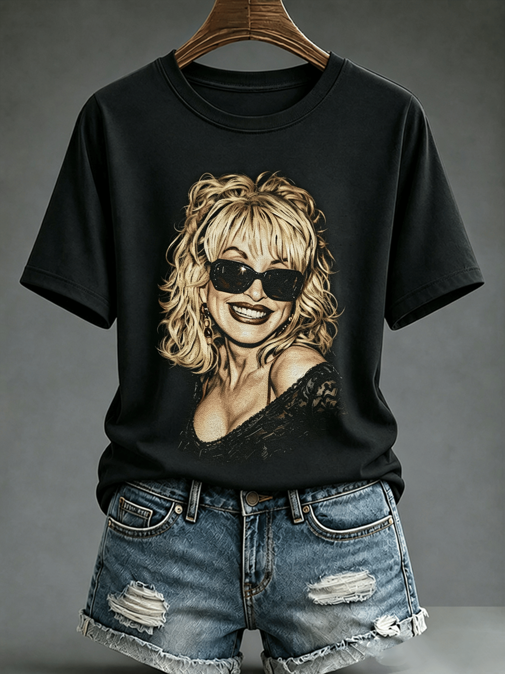 Women's Forever Our Queen of Country Print Short-Sleeve Top