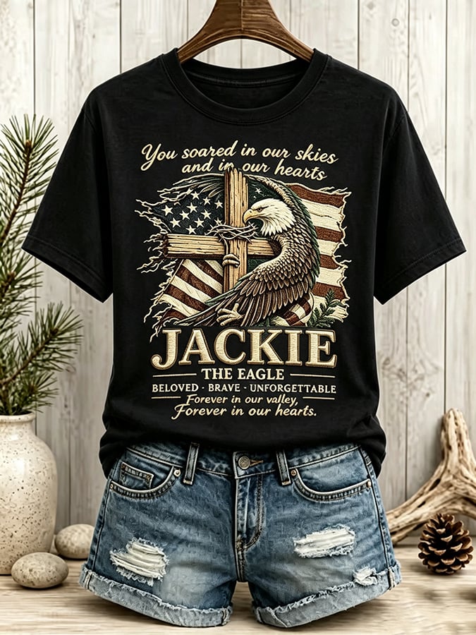Retro In Loving Memory Of Jackie Rest In Peace Jackie Of Big Bear Valley A Legend. Forever In Our Hearts Print T-Shirt