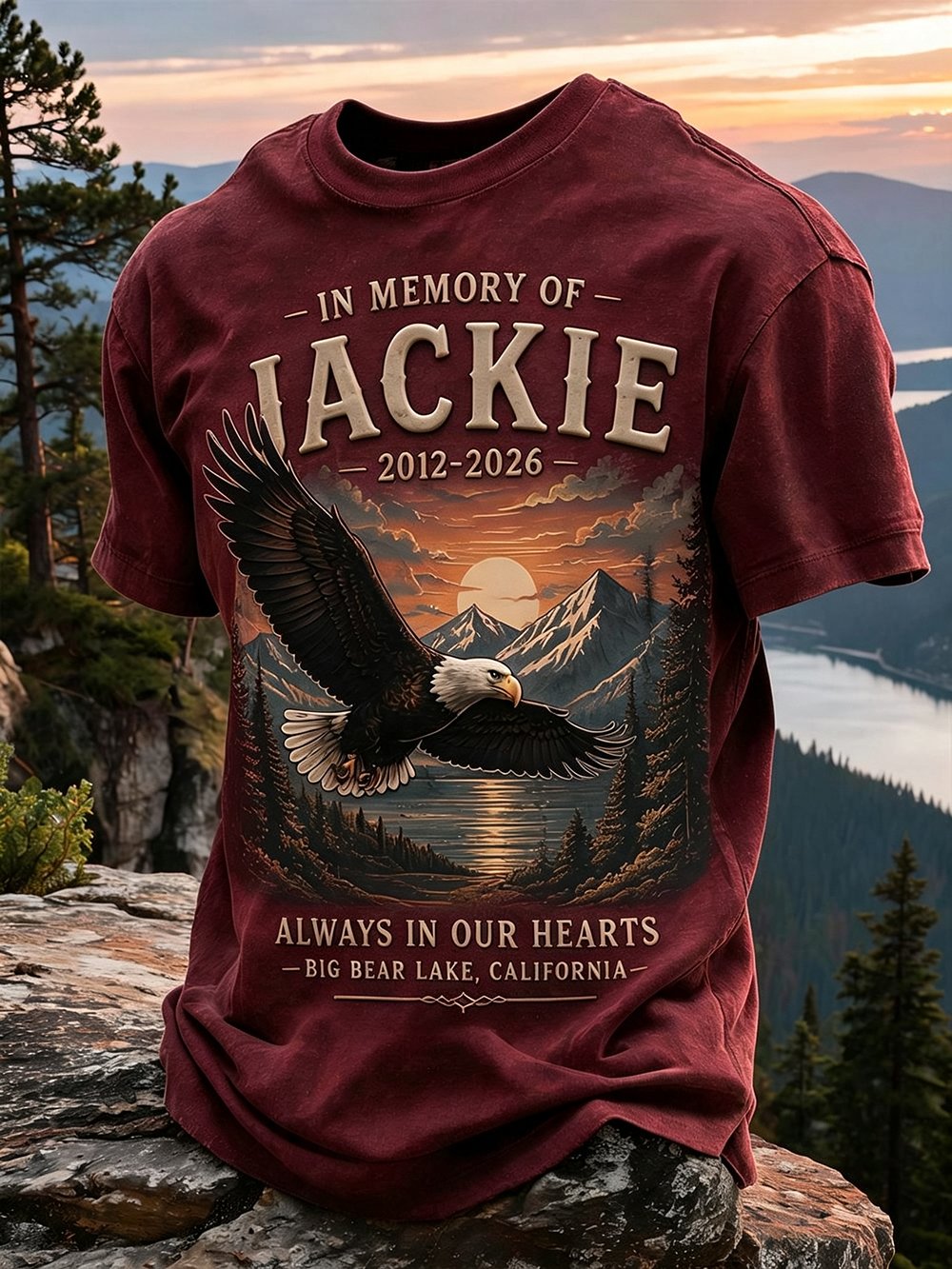 Men's "Fly Free Jackie" Print Short-Sleeve T-Shirt
