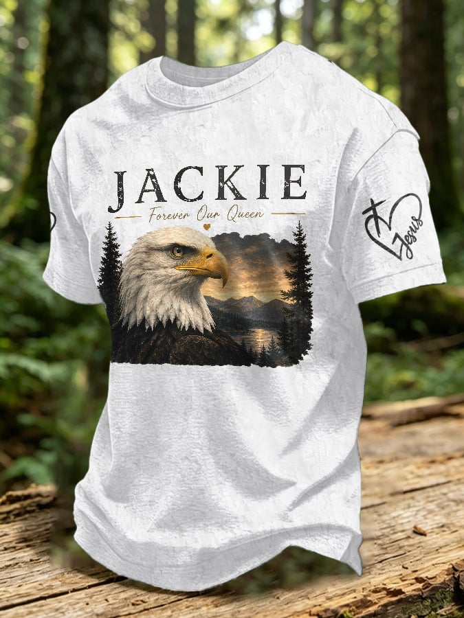 Men's Retro Jackie Forever Our Queen Print T-Shirt