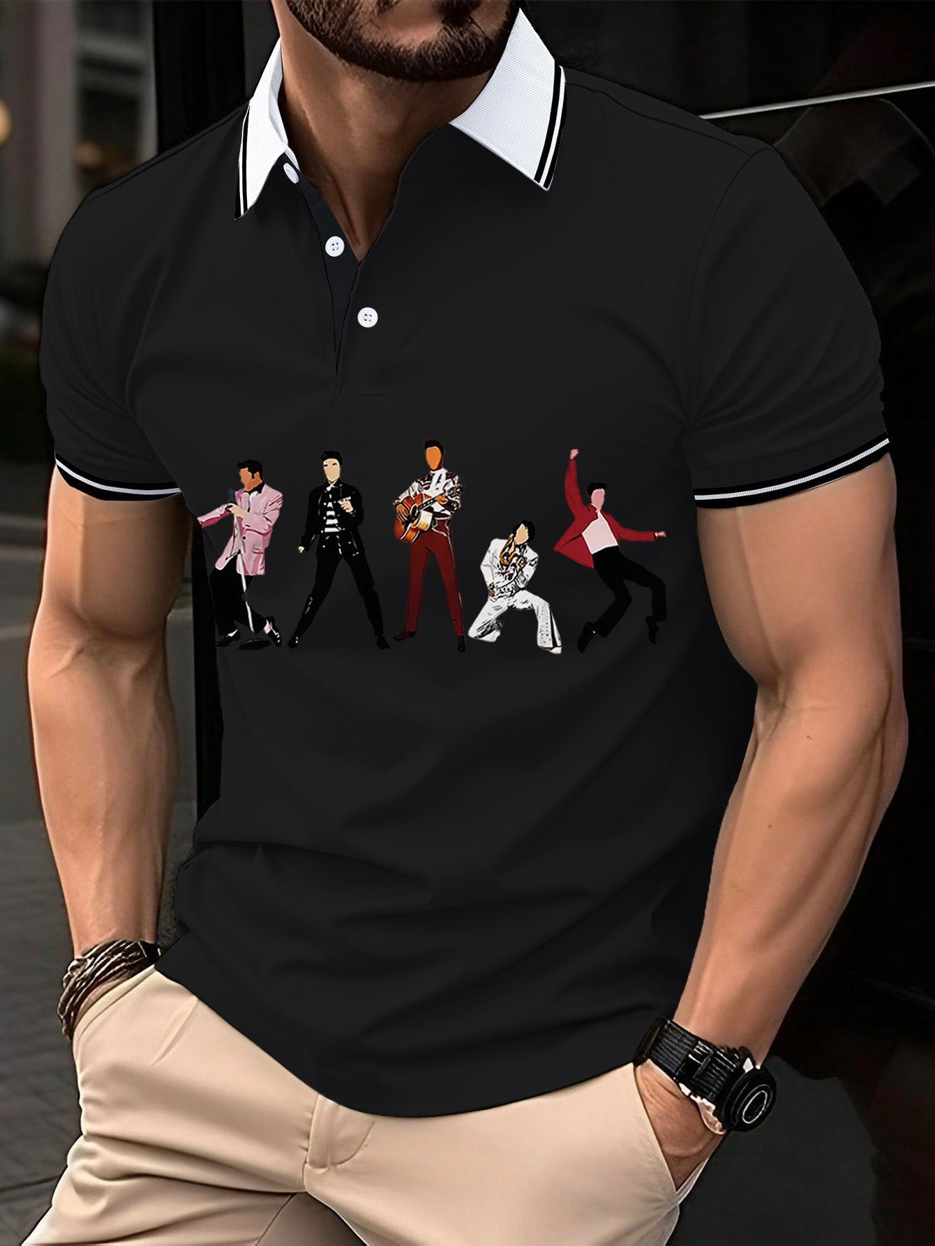 Men's Rock Singer Polo Shirt