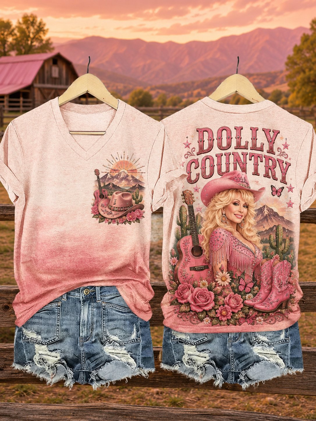 Women's Printed Tโshirt, Tribute to Country Music Legend Dolly Parton
