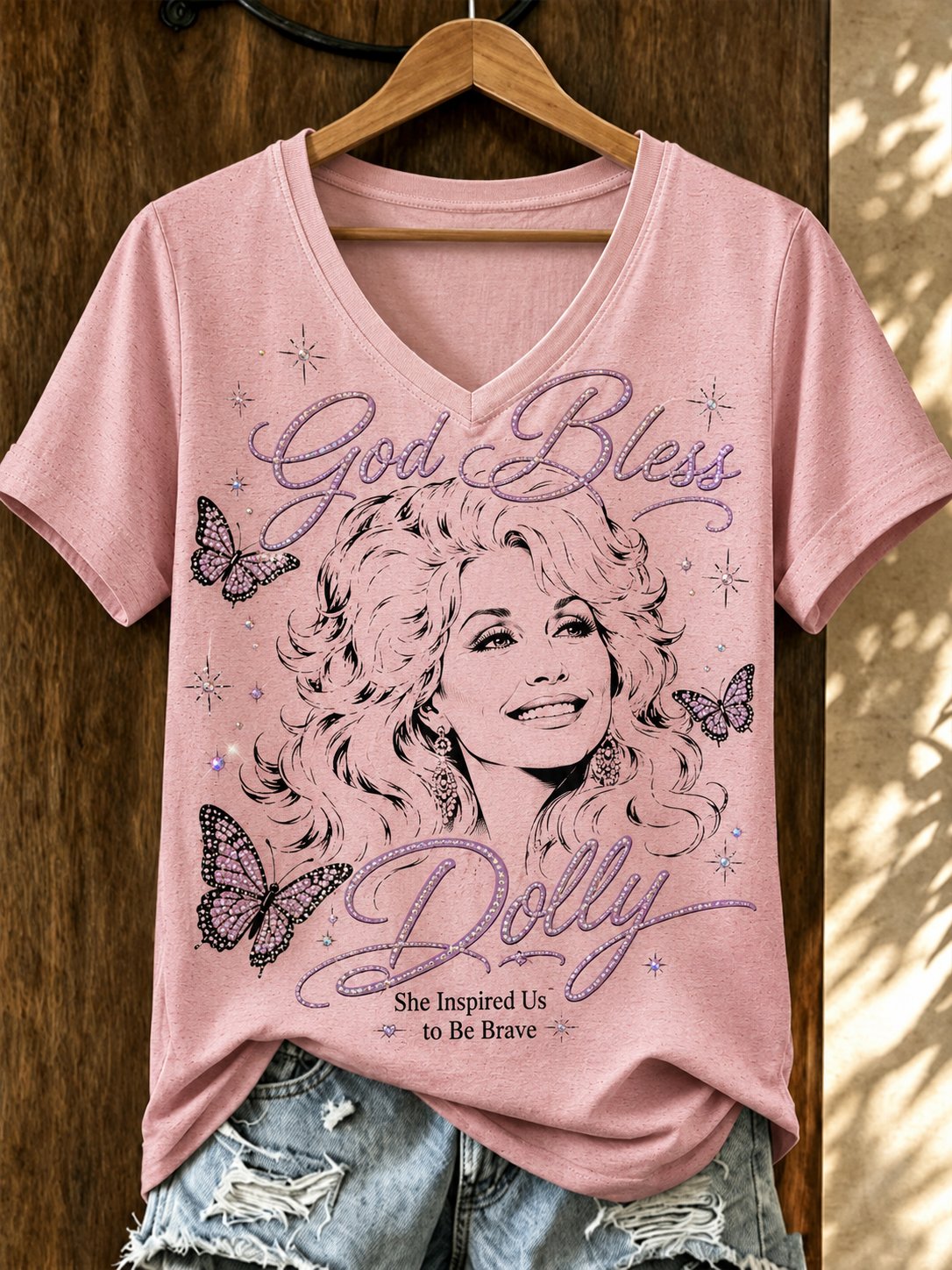 Women's Dolly Parton Tribute Print TโShirt
