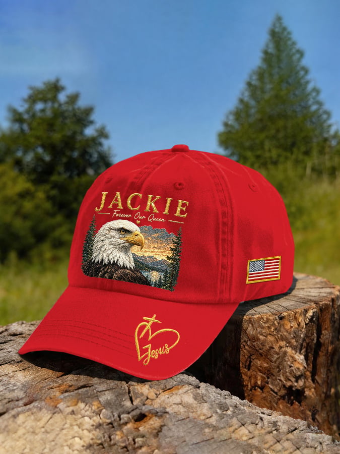 Retro Jackie Forever Our Queen Print Baseball Cap