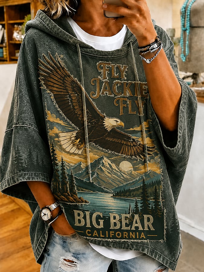 Women'S Casual Bald Eagle "Jackie" Print Top
