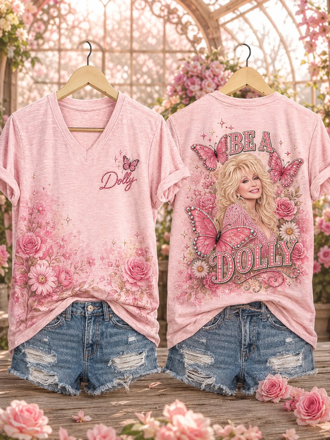 Women's Printed Tโshirt, Tribute to Country Music Legend Dolly Parton