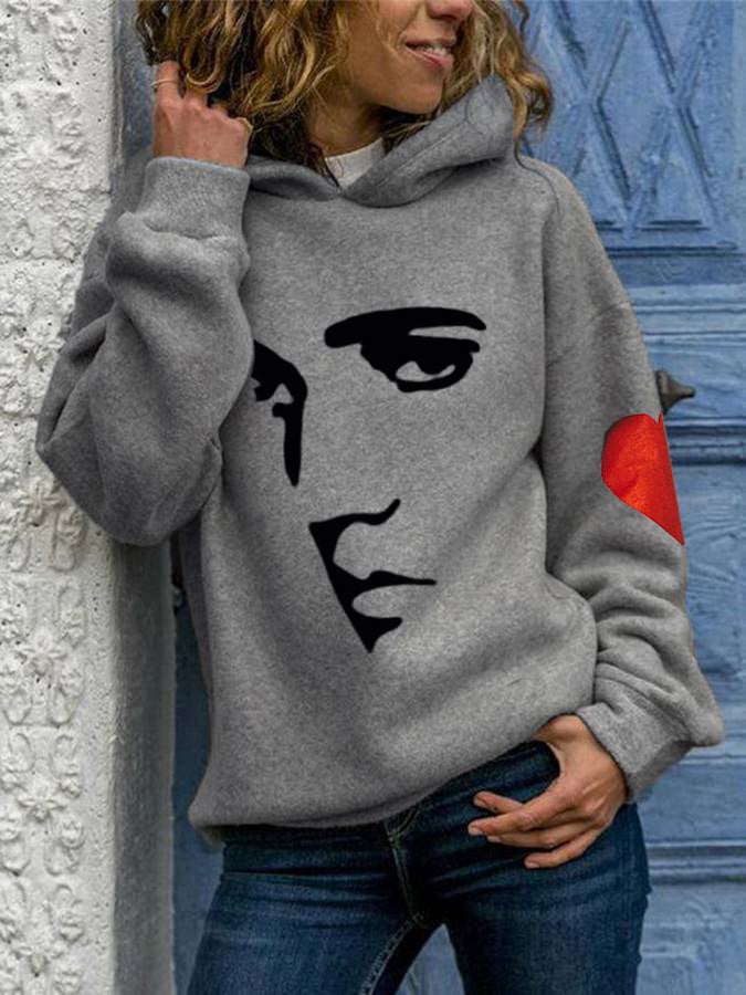 Women's Silhouette Print Souvenir Hoodie