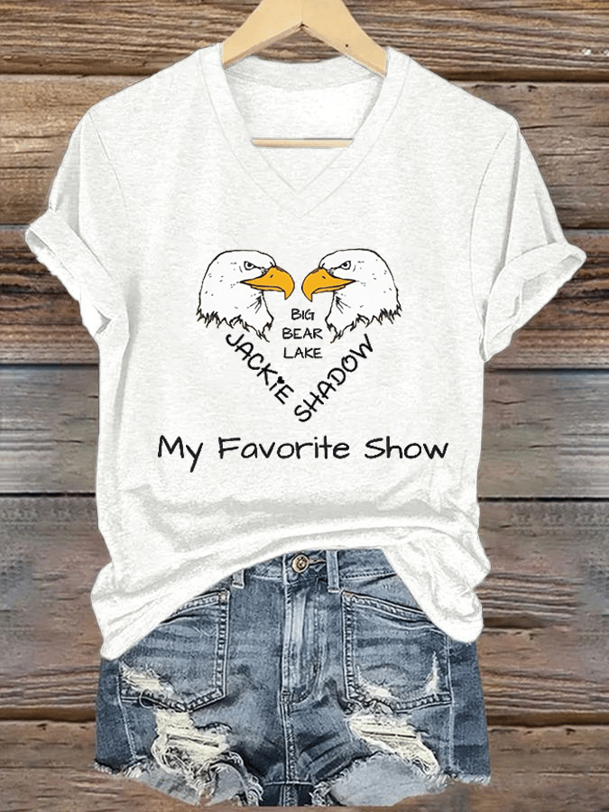 Women's Jackie & Shadow Print Casual T-Shirt