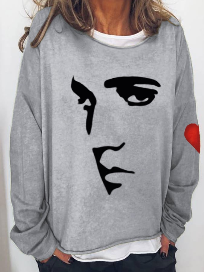 Women's Silhouette Print Souvenir Sweatshirt