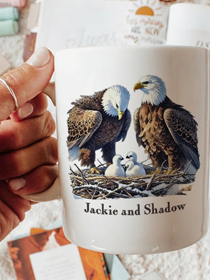 Retro Jackie & Shadow Print Mug