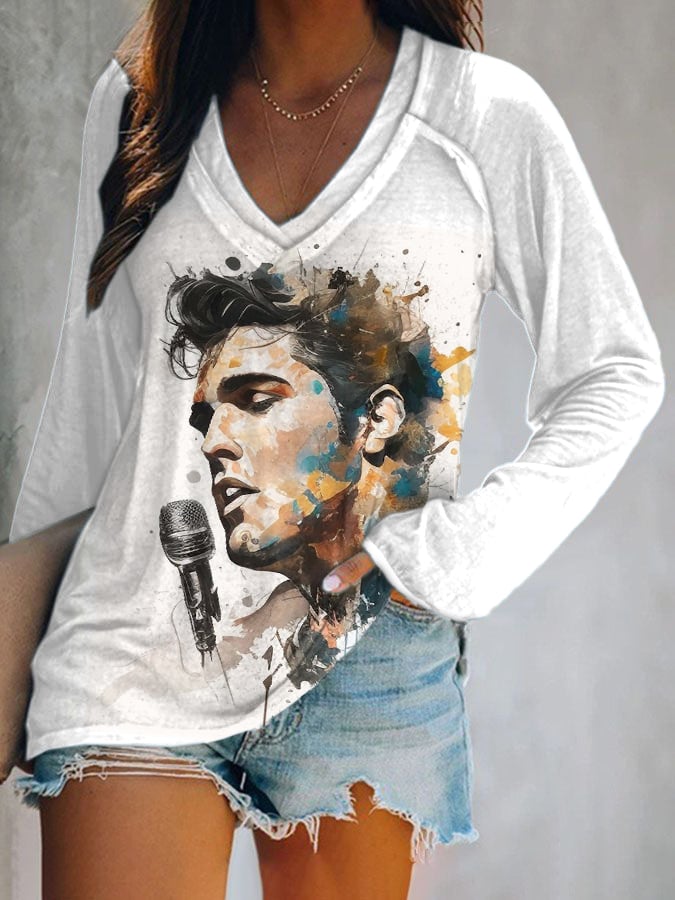 Women's The King Print Casual T-Shirt