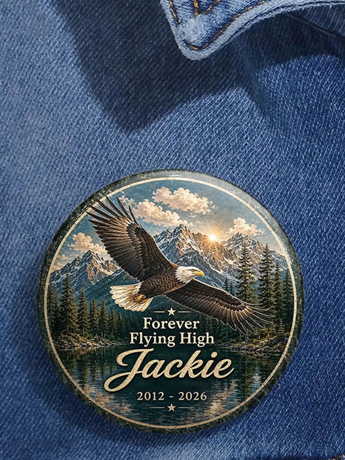 Unisex Retro Forever Flying High, Jackie 2012 - 2026 Pin-Back Button