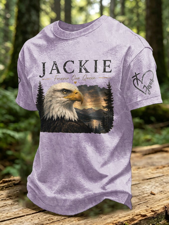 Men's Retro Jackie Forever Our Queen Print T-Shirt