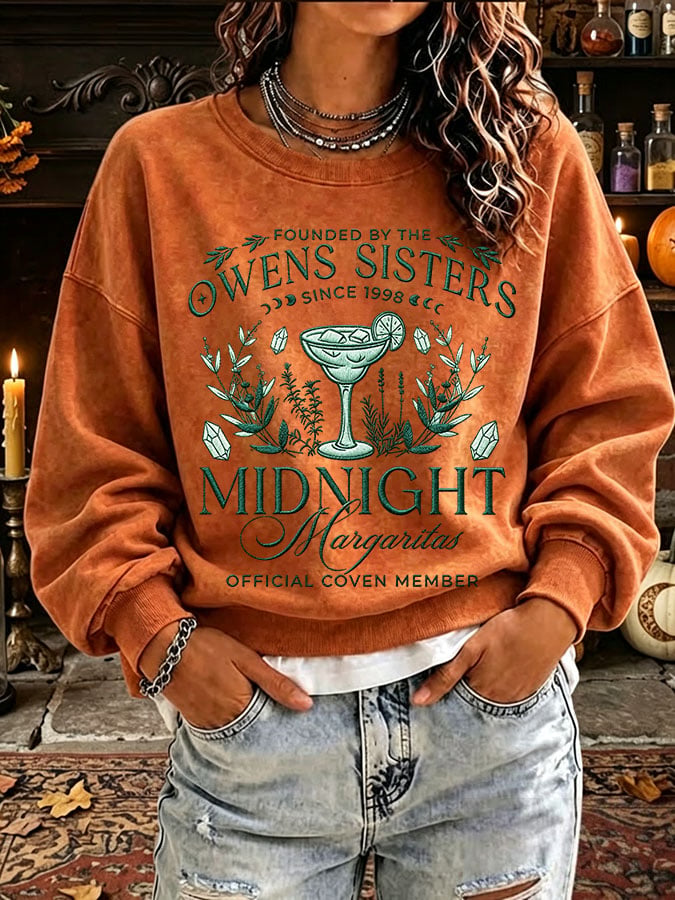Women's Owens Sisters Apothecary Witch Print Casual Sweatshirt