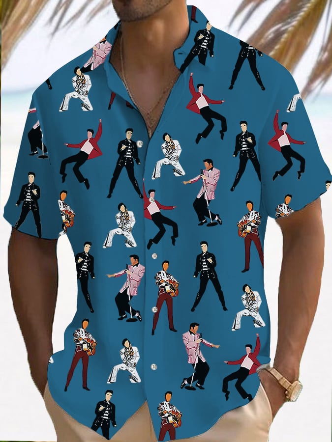 Men's music print shirt