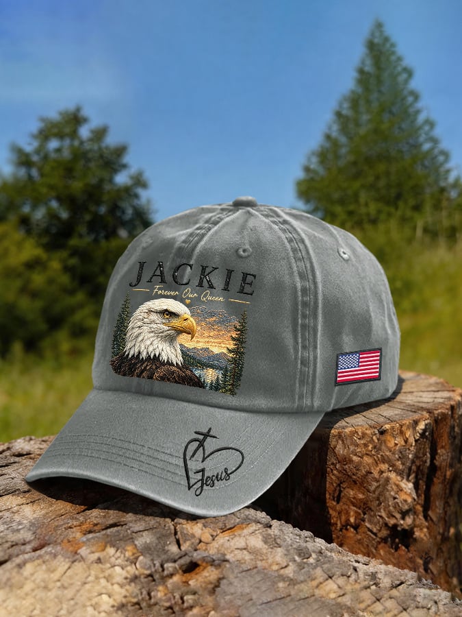 Retro Jackie Forever Our Queen Print Baseball Cap