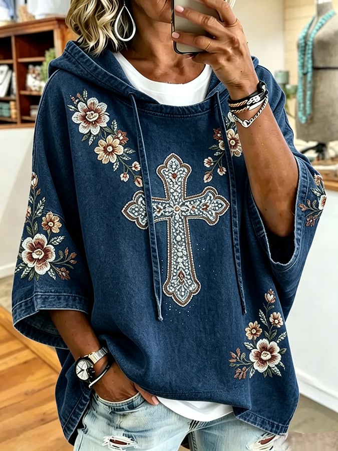 Women's Casual Faith Print Top