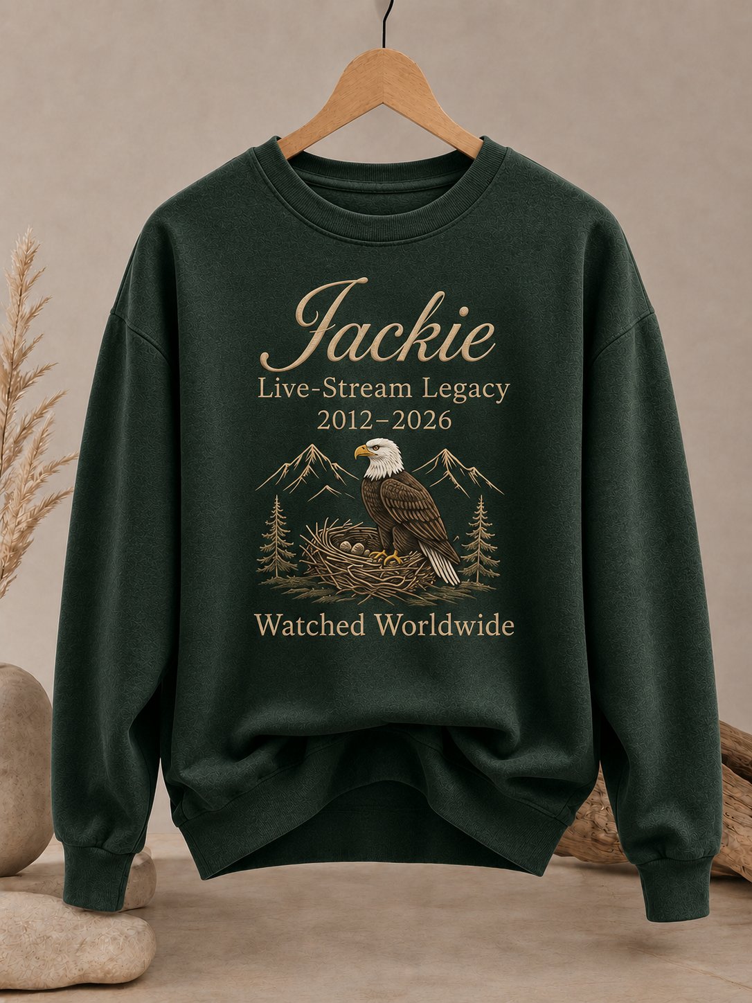 Women's Bald Eagle Jackie Print Sweatshirt