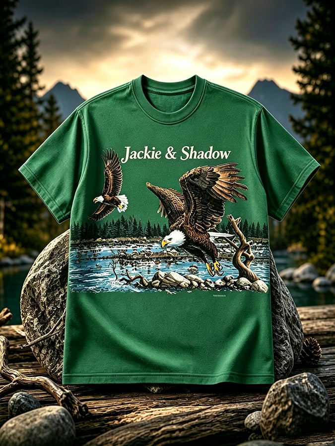 Men's Jackie and Shadow Print Short-Sleeve T-Shirt