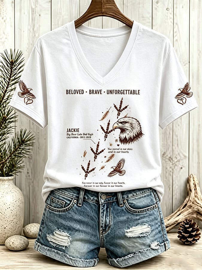 Retro In Loving Memory Of Jackie Rest In Peace Jackie Of Big Bear Valley A Legend. Forever In Our Hearts Print T-Shirt