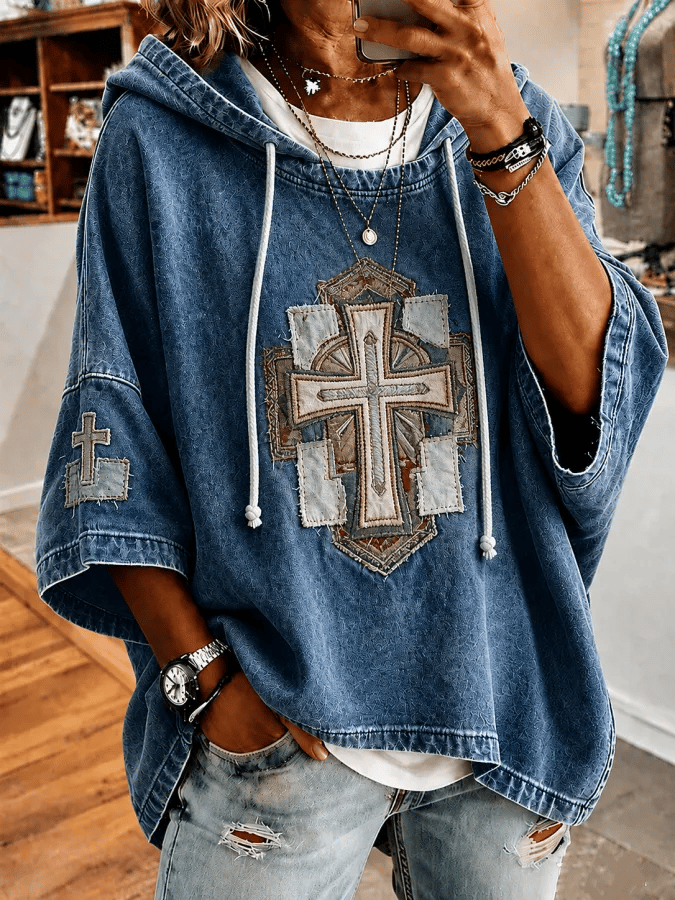 Women's Casual Printed Loose Sweatshirt
