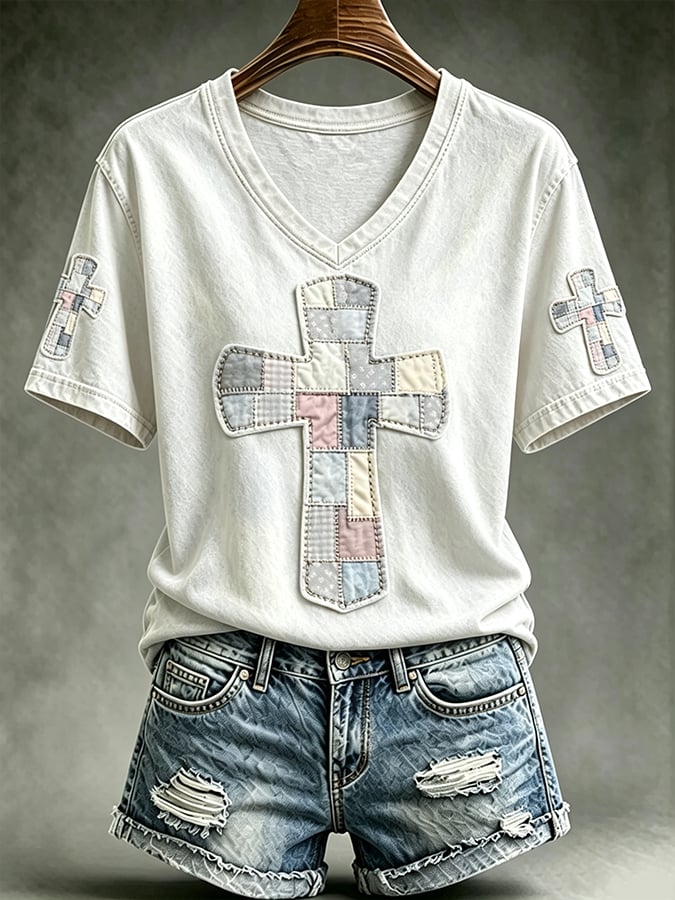 Women's God Is Good Faith Cross Print Hooded Sweatshirt