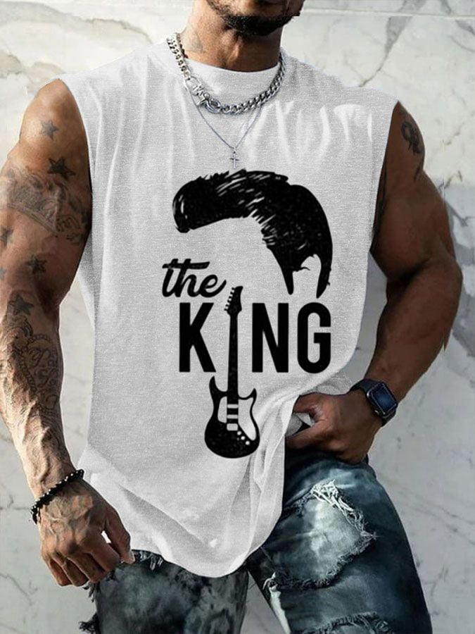Men's Vintage Music Superstar Print Vest
