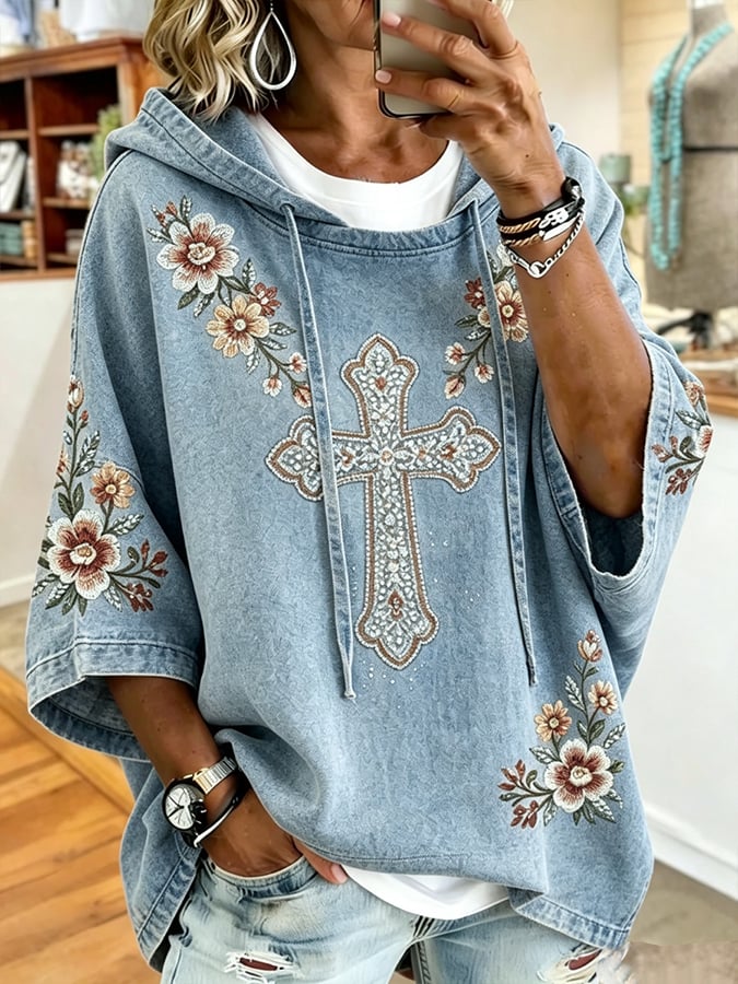 Women's Casual Faith Print Top
