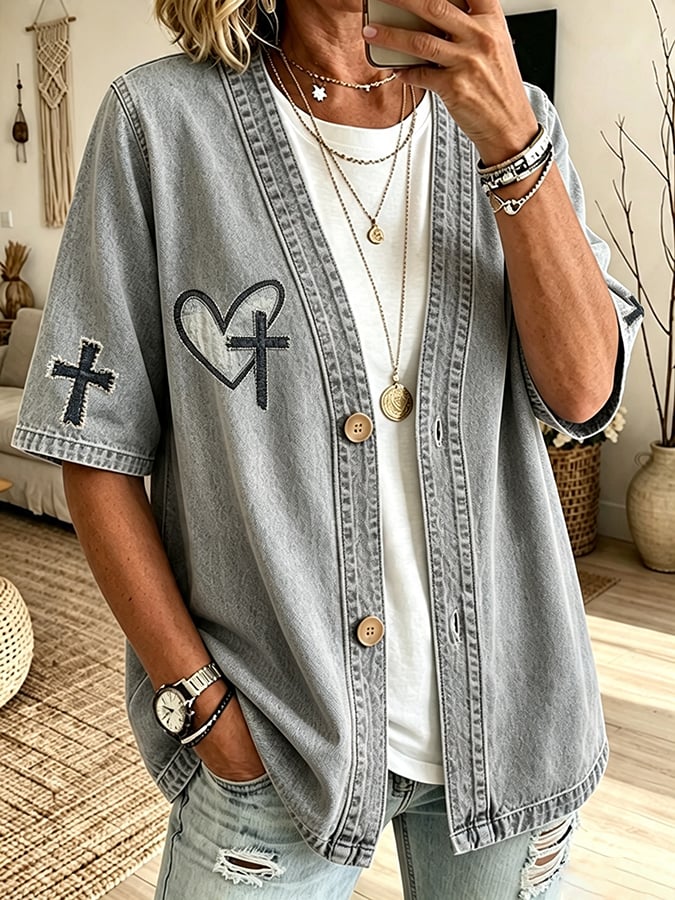 Women's Faith Print Cardigan