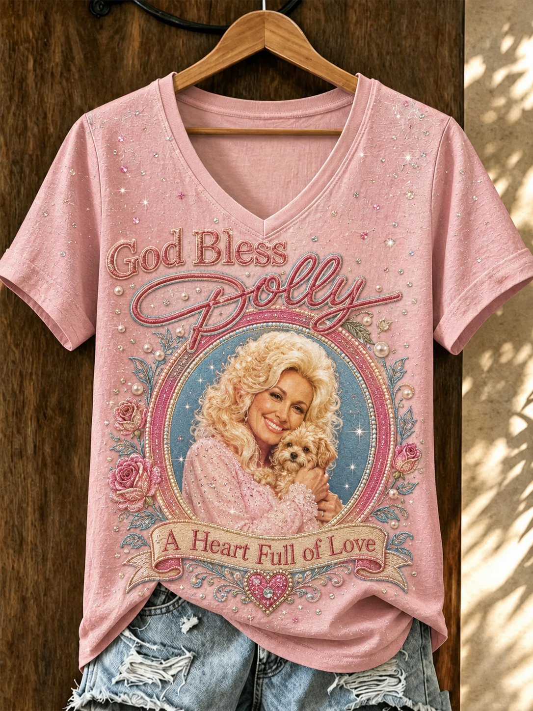 Women's Dolly Parton Tribute Print TโShirt
