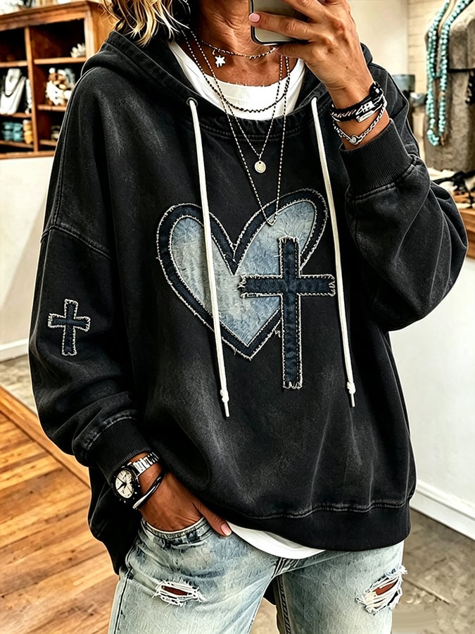 Women's Faith Pattern Hoodie